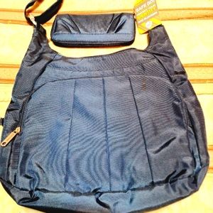 Travelon Shoulder/Crossbody Bag women blue nylon travel bag.